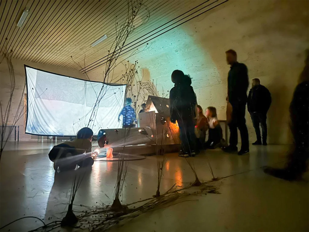 Installation, projection and audience